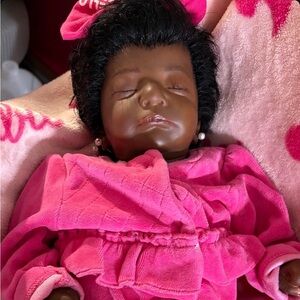 Reborn Newborn Doll | Hand Rooted Hair & Eyelashes | Ethnic / AA Baby